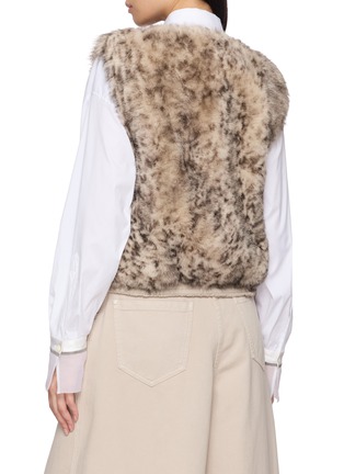 Back View - Click To Enlarge - BRUNELLO CUCINELLI - Printed Shearling Vest