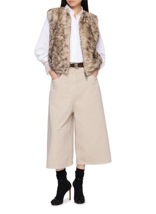 Figure View - Click To Enlarge - BRUNELLO CUCINELLI - Printed Shearling Vest