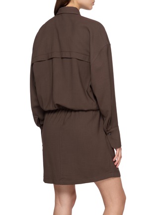Back View - Click To Enlarge - BRUNELLO CUCINELLI - Twill Shirt Mini Dress