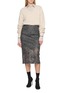 Figure View - Click To Enlarge - BRUNELLO CUCINELLI - Embroidered Lace Mesh Midi Skirt