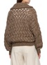 Back View - Click To Enlarge - BRUNELLO CUCINELLI - Long Sleeve Sequinned Knit Cardigan