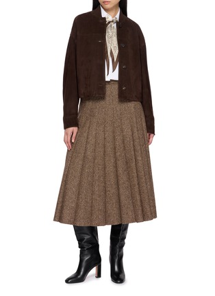 Figure View - Click To Enlarge - BRUNELLO CUCINELLI - Pleated Midi Skirt