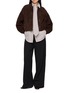 Figure View - Click To Enlarge - BRUNELLO CUCINELLI - Long Sleeve Suede Jacket