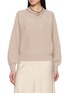 BRUNELLO CUCINELLI Monili Embellished Mock Neck Knit Sweater