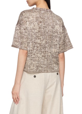 Back View - Click To Enlarge - BRUNELLO CUCINELLI - Melange Knit Sweater