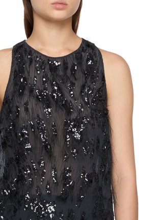  - BRUNELLO CUCINELLI - Embellished Silk Chiffon Sleeveless Blouse