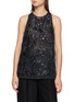 BRUNELLO CUCINELLI Embellished Silk Chiffon Sleeveless Blouse
