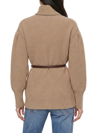 Back View - Click To Enlarge - BRUNELLO CUCINELLI - High Neck Button Up Knit Cardigan