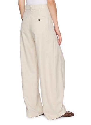 Back View - Click To Enlarge - BRUNELLO CUCINELLI - Pleated Straight Leg Pants