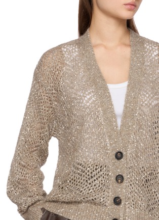  - BRUNELLO CUCINELLI - V-neck Textured Knit Cardigan