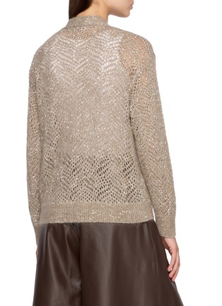 Back View - Click To Enlarge - BRUNELLO CUCINELLI - V-neck Textured Knit Cardigan