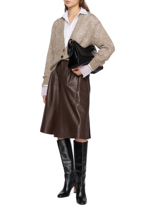 Figure View - Click To Enlarge - BRUNELLO CUCINELLI - V-neck Textured Knit Cardigan