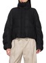 BRUNELLO CUCINELLI Sequin Pinstripe Padded High Neck Jacket