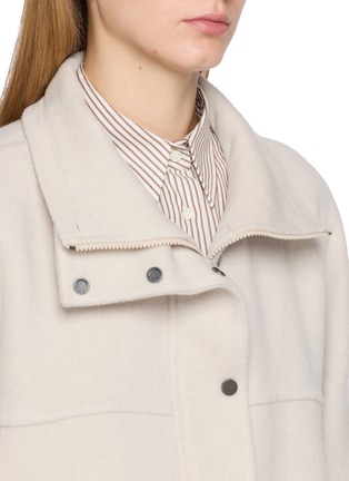  - BRUNELLO CUCINELLI - Plush-Lined Collar Wool Jacket