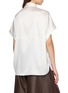 Back View - Click To Enlarge - BRUNELLO CUCINELLI - Short Sleeve Satin Blouse