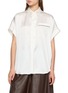 BRUNELLO CUCINELLI Short Sleeve Satin Blouse