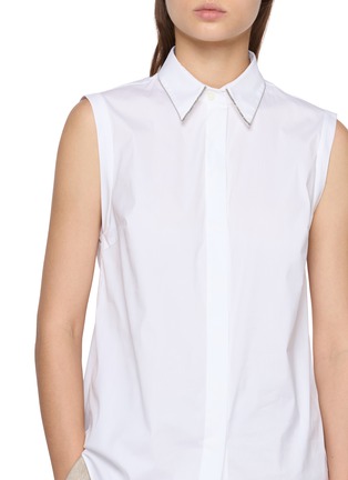  - BRUNELLO CUCINELLI - Poplin Embellished Collar Shirt