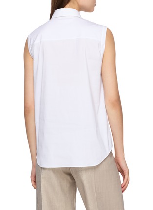 Back View - Click To Enlarge - BRUNELLO CUCINELLI - Poplin Embellished Collar Shirt