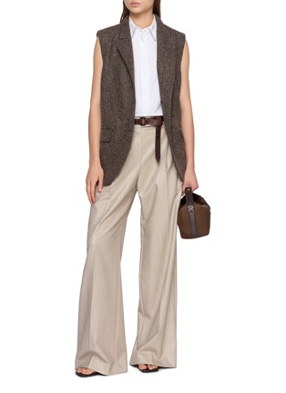 Figure View - Click To Enlarge - BRUNELLO CUCINELLI - Poplin Embellished Collar Shirt