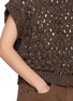  - BRUNELLO CUCINELLI - Cap Sleeve Sequinned Cable Knit Sweater