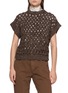 BRUNELLO CUCINELLI Cap Sleeve Sequinned Cable Knit Sweater