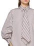  - BRUNELLO CUCINELLI - Striped Long Sleeve Tie Shirt