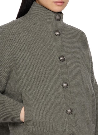  - BRUNELLO CUCINELLI - Curved Sleeve High Neck Cardigan
