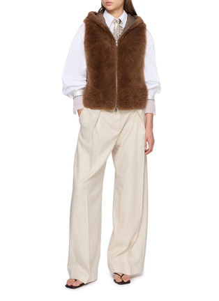Figure View - Click To Enlarge - BRUNELLO CUCINELLI - Padded Fur Double Vest