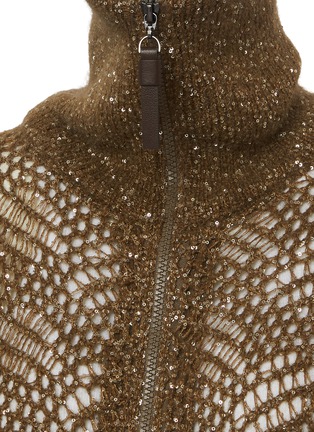  - BRUNELLO CUCINELLI - Sequin Embellished Open Knit Cardigan
