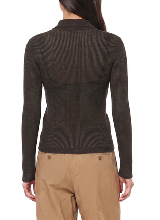 Back View - Click To Enlarge - BRUNELLO CUCINELLI - Spread Collar Knit Cardigan