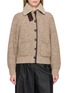 Main View - Click To Enlarge - BRUNELLO CUCINELLI - Button Up Fuzzy High Collar Knit Cardigan