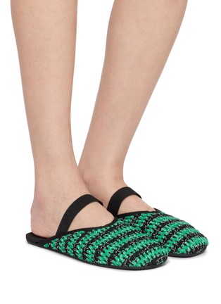 Figure View - Click To Enlarge - FLOWZE SHOES - FLÒ MULE Drawstring Leather Sandals