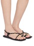 Figure View - Click To Enlarge - FLOWZE SHOES - FLÒ SQUARE Leather Sandals