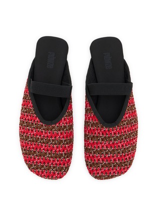 Detail View - Click To Enlarge - FLOWZE SHOES - FLÒ MULE Drawstring Leather Sandals