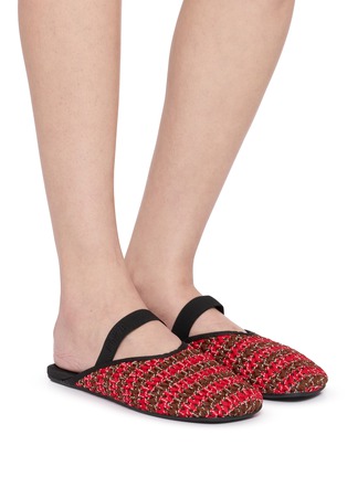 Figure View - Click To Enlarge - FLOWZE SHOES - FLÒ MULE Drawstring Leather Sandals