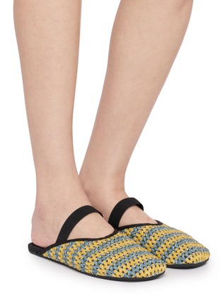 Figure View - Click To Enlarge - FLOWZE SHOES - FLÒ MULE Drawstring Leather Sandals