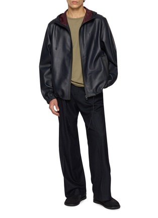 Figure View - Click To Enlarge - LOEWE - Contrast Hood Leather Jacket