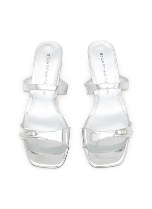 Detail View - Click To Enlarge - STUART WEITZMAN - Baby Babette 40 Leather Heeled Sandals