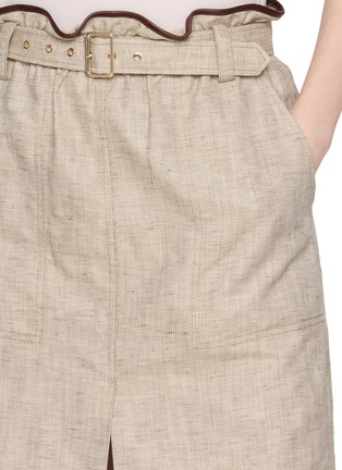  - EDITION - Ruffle Belted Waist Midi Skirt