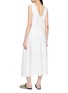 Back View - Click To Enlarge - EDITION - Layered Waist Linen Midi Dress