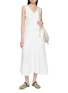 Figure View - Click To Enlarge - EDITION - Layered Waist Linen Midi Dress