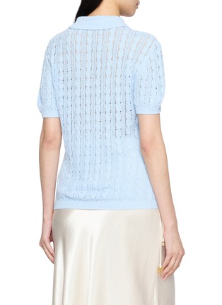 Back View - Click To Enlarge - EDITION - Cable Knited Polo Shirt