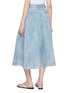 Back View - Click To Enlarge - EDITION - Washed Denim Midi Skirt