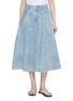 EDITION Washed Denim Midi Skirt