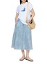 Figure View - Click To Enlarge - EDITION - Washed Denim Midi Skirt