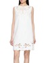 EDITION Eyelet Embroidered Denim Dress