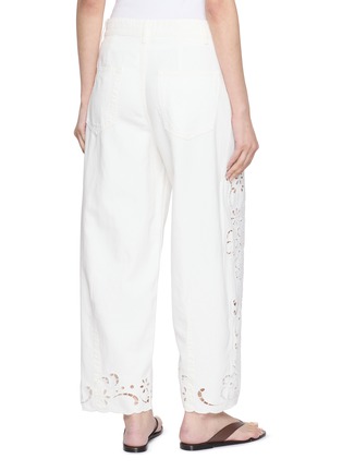 Back View - Click To Enlarge - EDITION - Eyelet Embroidered Denim Pants
