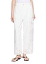 EDITION Eyelet Embroidered Denim Pants