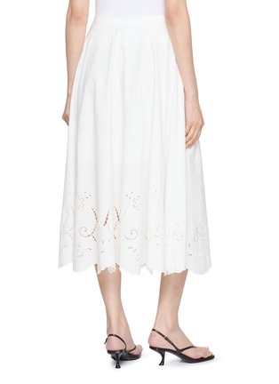 Back View - Click To Enlarge - EDITION - Eyelet Embroidered Midi Skirt