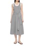 EDITION Tie Waist Knitted Midi Dress